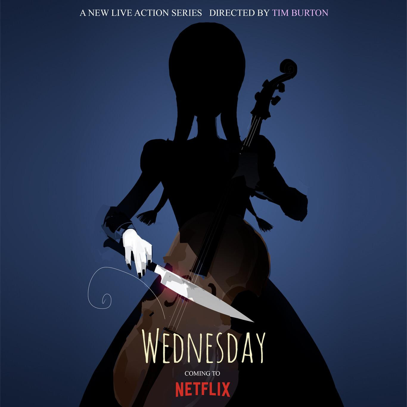 Primer póster oficial de 'Wednesday'. la primera serie de Tim Burton / NETFLIX