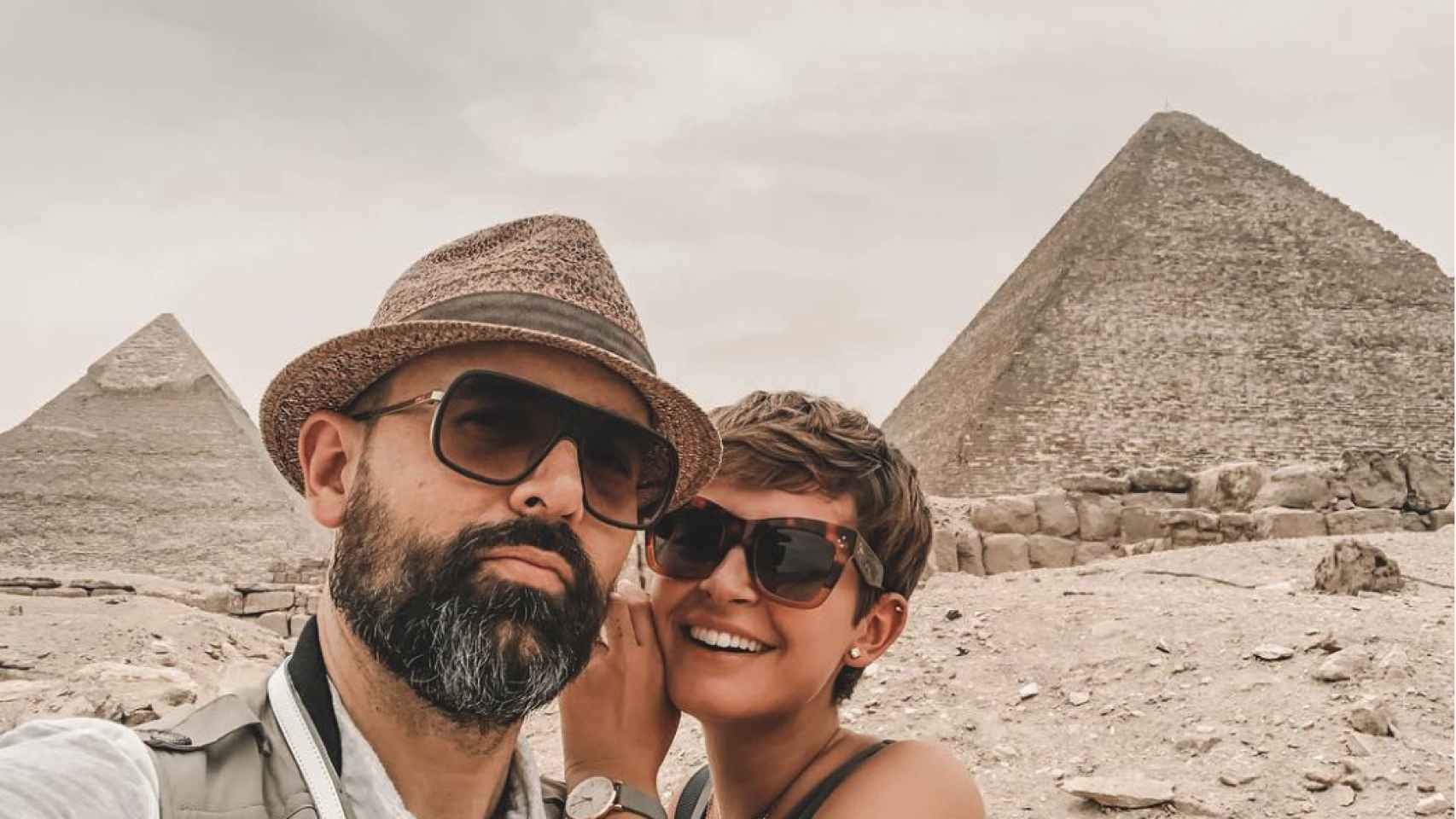Risto Mejide y su mujer Laura Escanes en Egipto