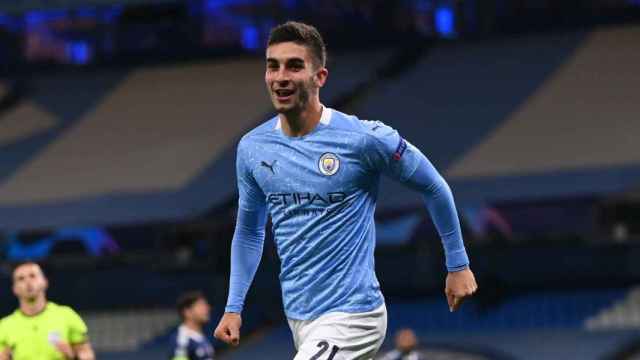 Ferrán Torres, celebrando un gol con el Manchester City | EFE