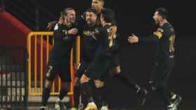 Los jugadores del Barça, celebrando un gol ante el Granada | EP