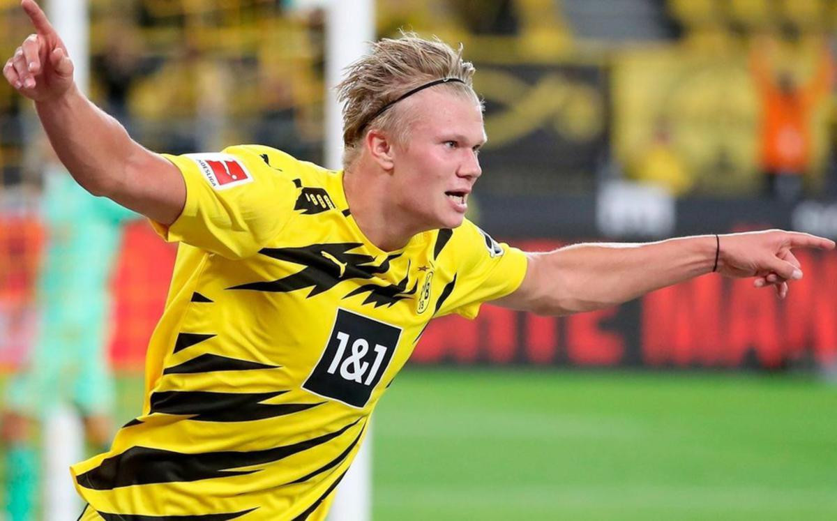 Erling Haaland celebra un gol del Borussia Dortmund / EFE