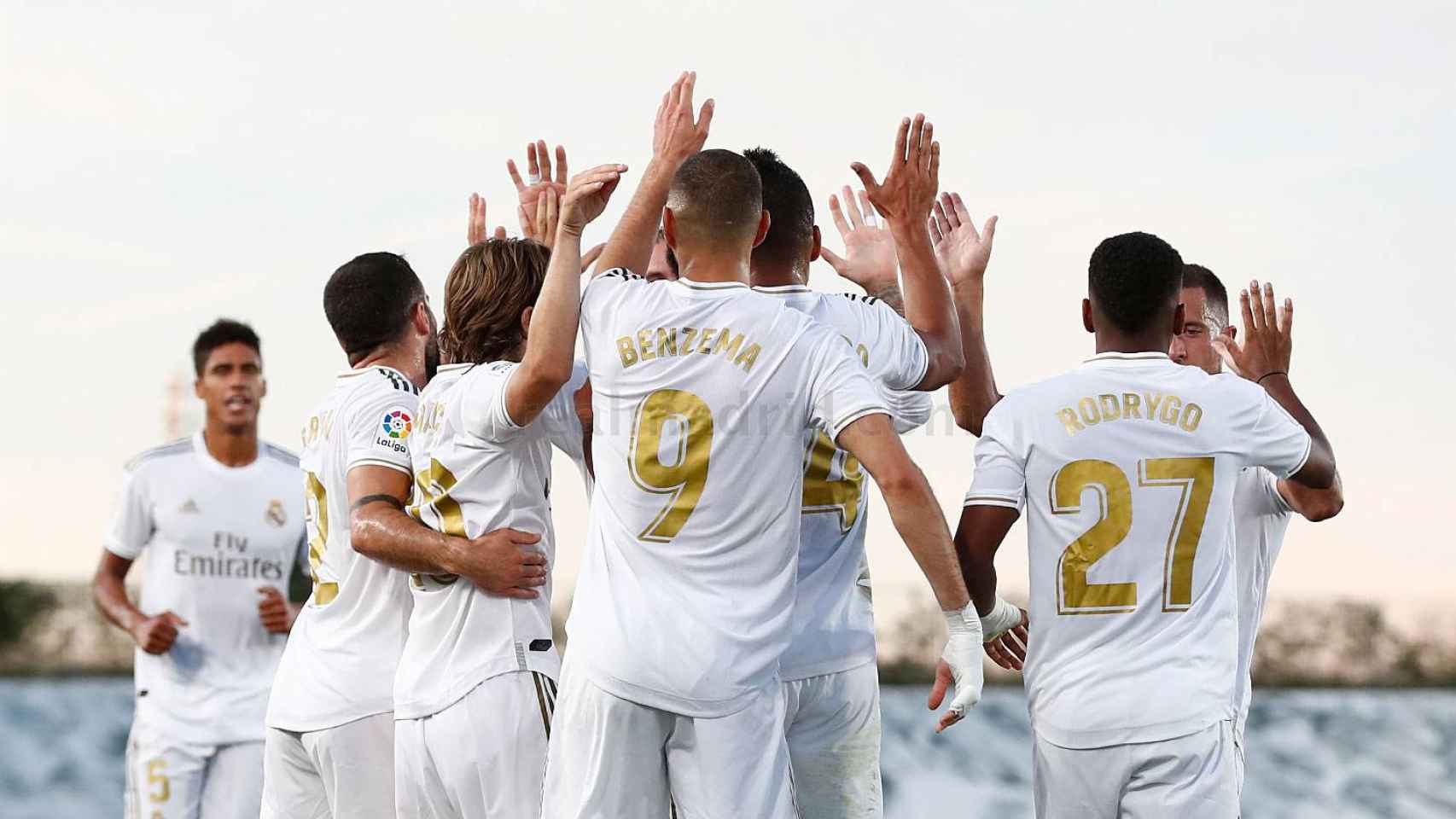 Jugadores del Real Madrid celebrando un gol /REAL MADRID C.F