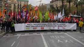 Imagen de una de las manifestaciones durante la huelga educativa en Cataluña en 2022 / LUIS MIGUEL AÑÓN (CG)