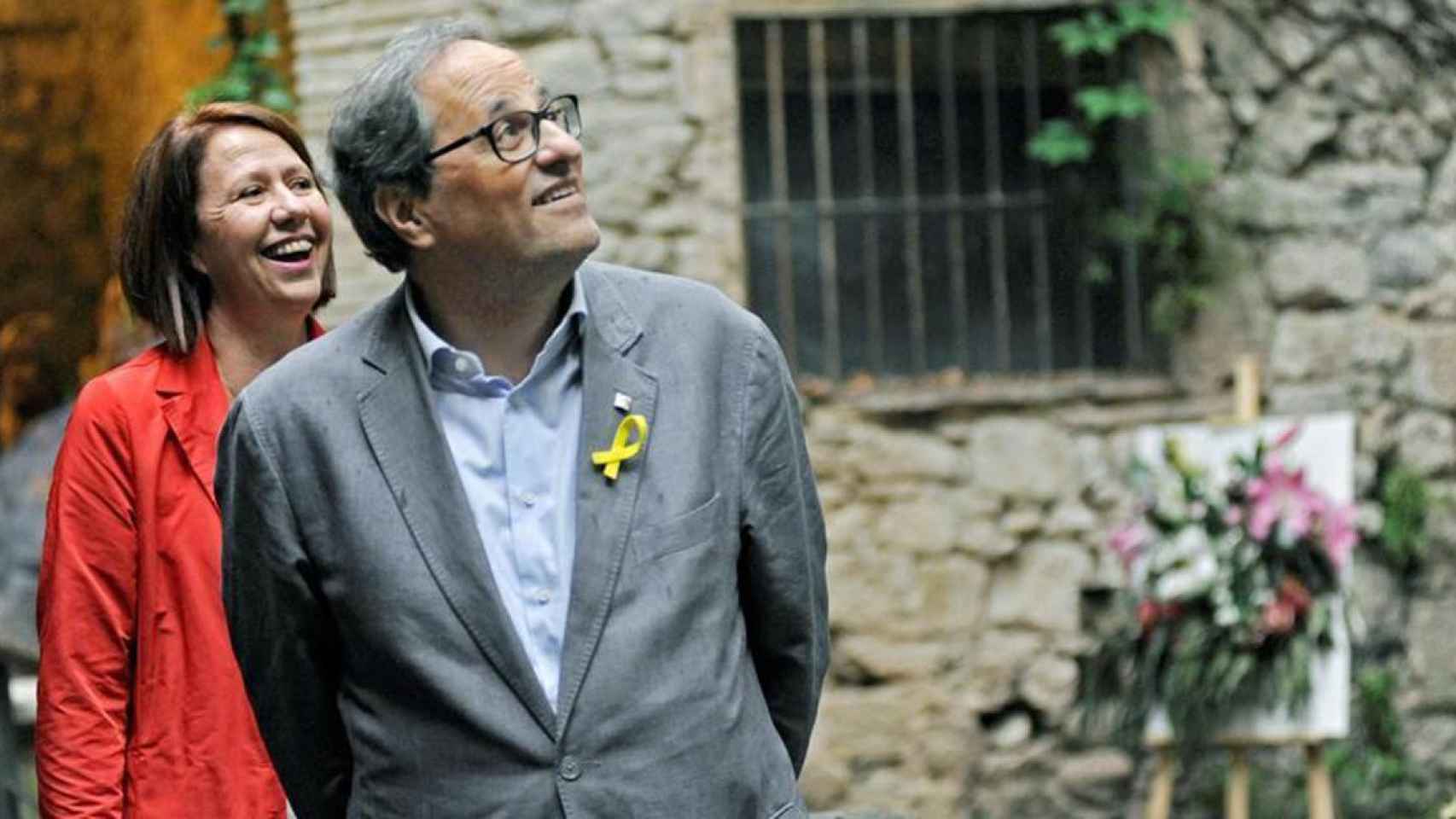 La alcaldesa de Girona, Marta Madrenas, y el expresidente de la Generalitat, Quim Torra, en una imagen de archivo / CG