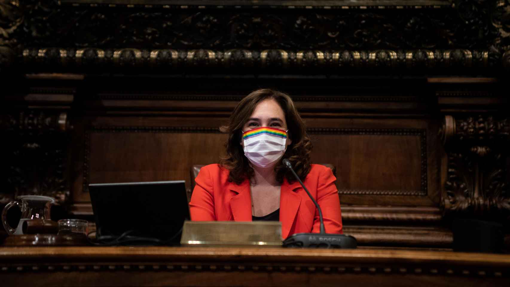 Ada Colau, alcaldesa de Barcelona, durante un pleno municipal / EP
