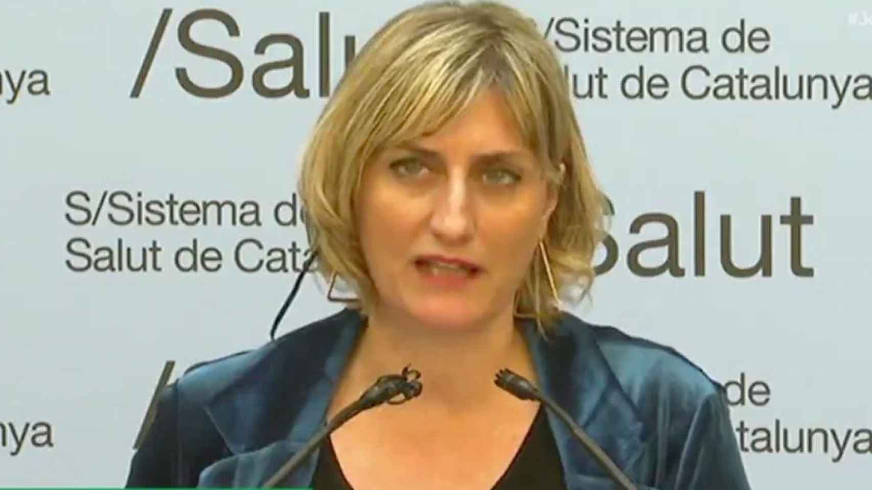 La 'consellera' de Salut, Alba Vergés, durante su comparencecia diaria sobre el Covid-19 / GENCAT