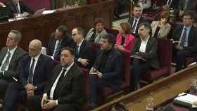 Los políticos catalanes independentistas que están siendo juzgados en el Supremo por su implicación en el 1-O, a la espera de sentencia / EFE
