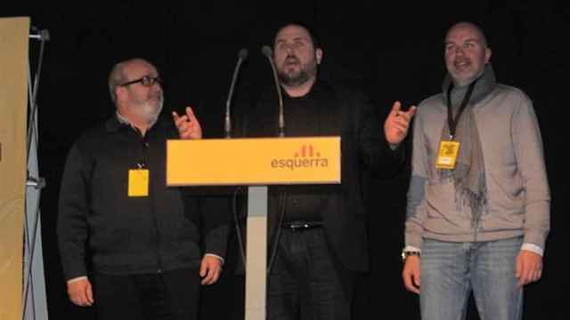 El alcalde de Torroella de Montgrí, Josep Maria Rufí, junto al líder de ERC, Oriol Junqueras, en una imagen de archivo / EUROPAPRESS