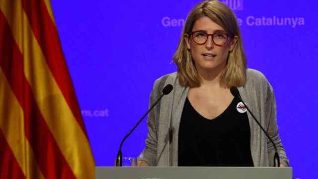 Elsa Artadi en rueda de prensa después de la reunión del Govern / EFE