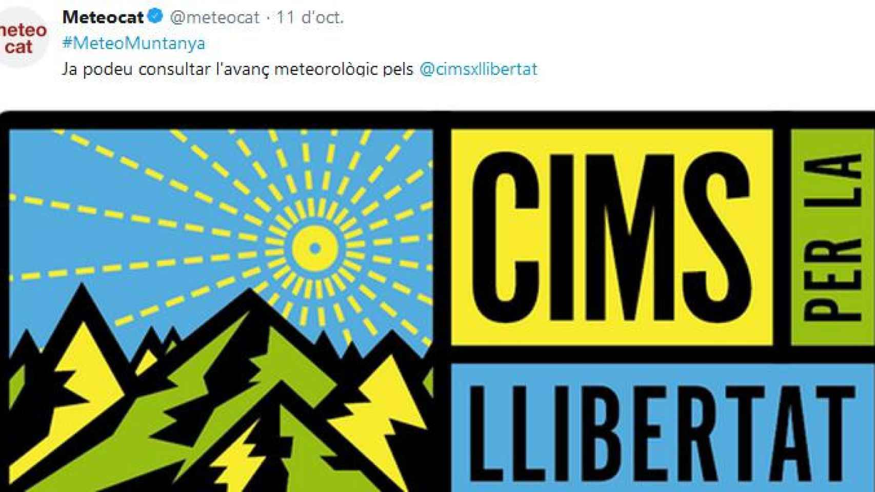 Tuit del Servei Meteorològic de Catalunya (Meteocat) / CG