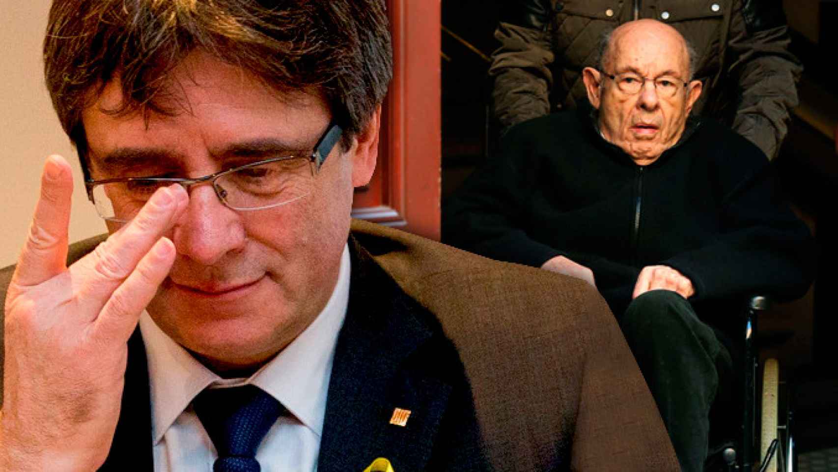 Félix Millet tras el expresidente del Govern Carles Puigdemont / FOTOMONTAJE DE CG