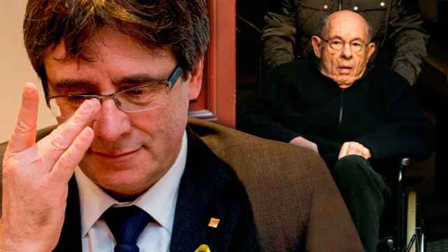 Félix Millet tras el expresidente del Govern Carles Puigdemont / FOTOMONTAJE DE CG