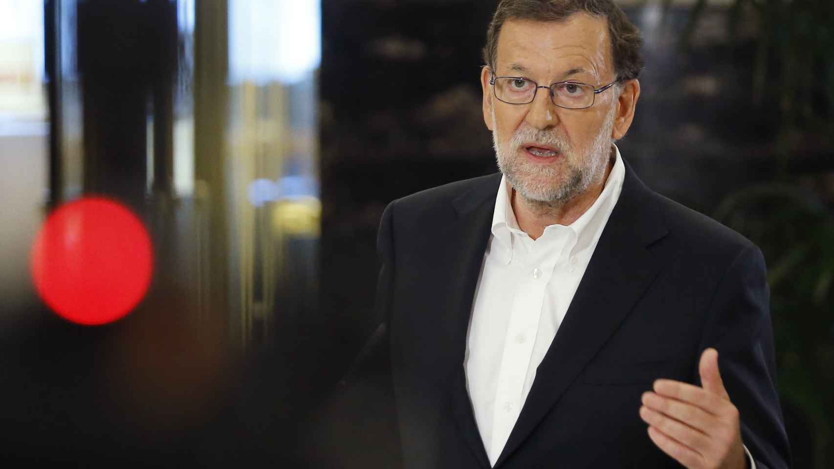 El presidente en funciones, Mariano Rajoy, explica su último encuentro con el presidente de C's, Albert Rivera. | CG