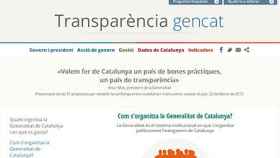 Web de la transparencia de la Generalidad, que depende de la Presidencia autonómica