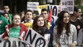Manifestación estudiantil a favor de la educación pública en una imagen de archivo / EUROPA PRESS