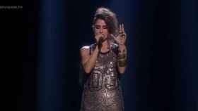 Imagen de la actuación de Barei, la representante española de Eurovisión 2016.