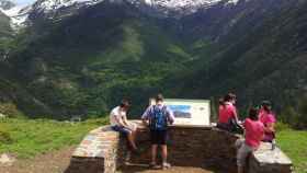 Mirador en el Pirineo.