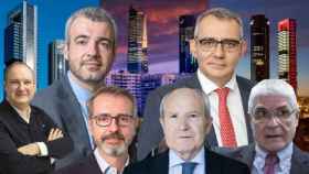 De izquierda a derecha, Jordi Hereu, Maurici Lucena, Marc Murtra, José Montilla, Albert Martínez Lacambra e Isaías Táboas, el poder del PSC en Madrid / CG