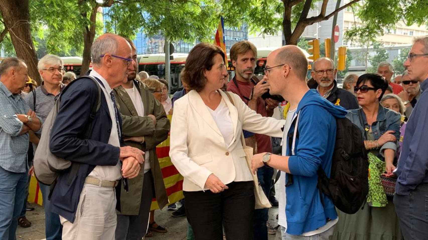 La presidenta de la ANC, Elisenda Paluzie, a las puertas de la Ciutat de la Justicia de Barcelona / CG