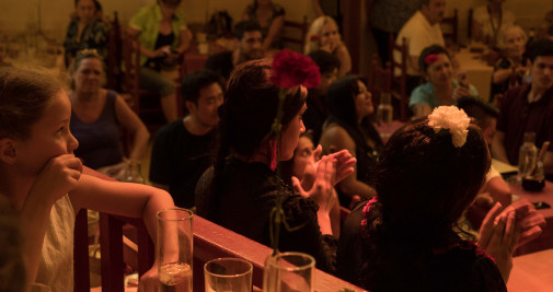 Público en un tablao de flamenco de Barcelona antes de la pandemia de coronavirus
