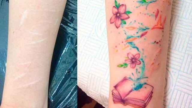 El antes y después del tatuaje que ha tapado las cicatrices / CG