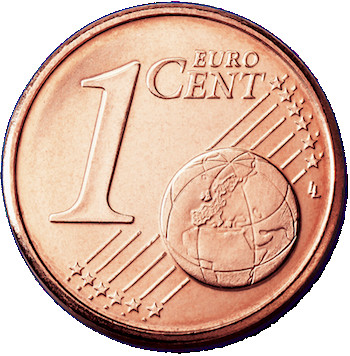 Una moneda de céntimo de euro