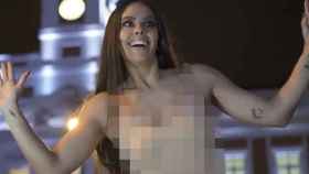 Cristina Pedroche desnuda en la Puerta del Sol