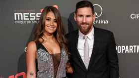Leo Messi y Antonella Roccuzzo durante un evento /REDES