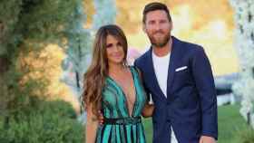 Leo Messi y Antonella Rocuzzo en la boda de Cesc Fàbregas y Daniela Seamaan / Instagram