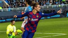 Antoine Griezmann celebra un gol con el Barça / EFE