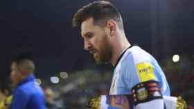 Una foto de Leo Messi durante un partido con la selección argentina / EFE