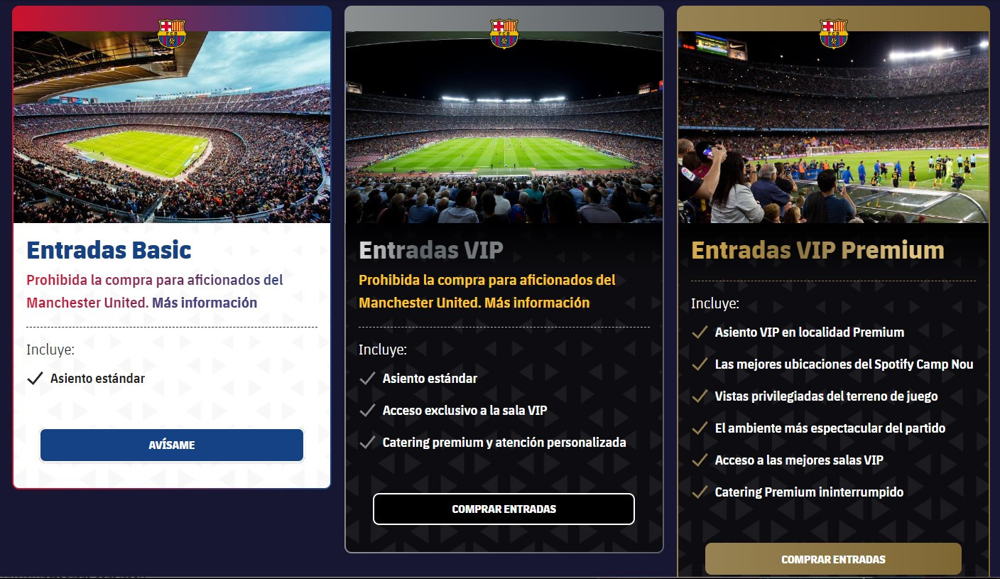 Las diferentes modalidades y precios de las entradas para el Camp Nou / FCB
