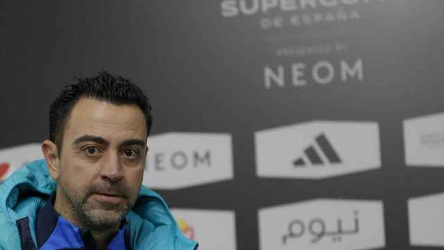 Xavi Hernández, en la rueda de prensa previa a la final de la Supercopa / EFE