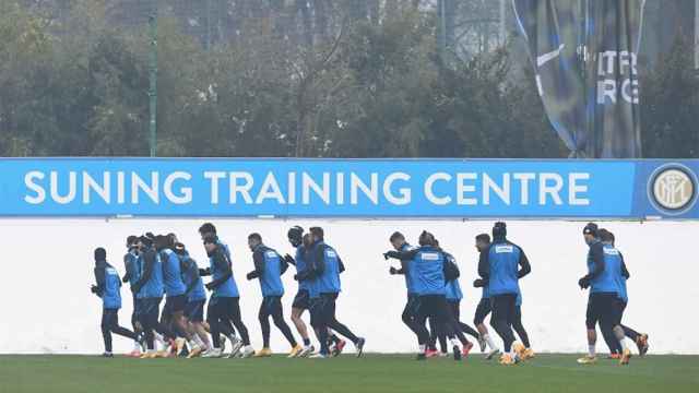 El Inter de Milán, entrenando antes de un partido de la Serie A / REDES