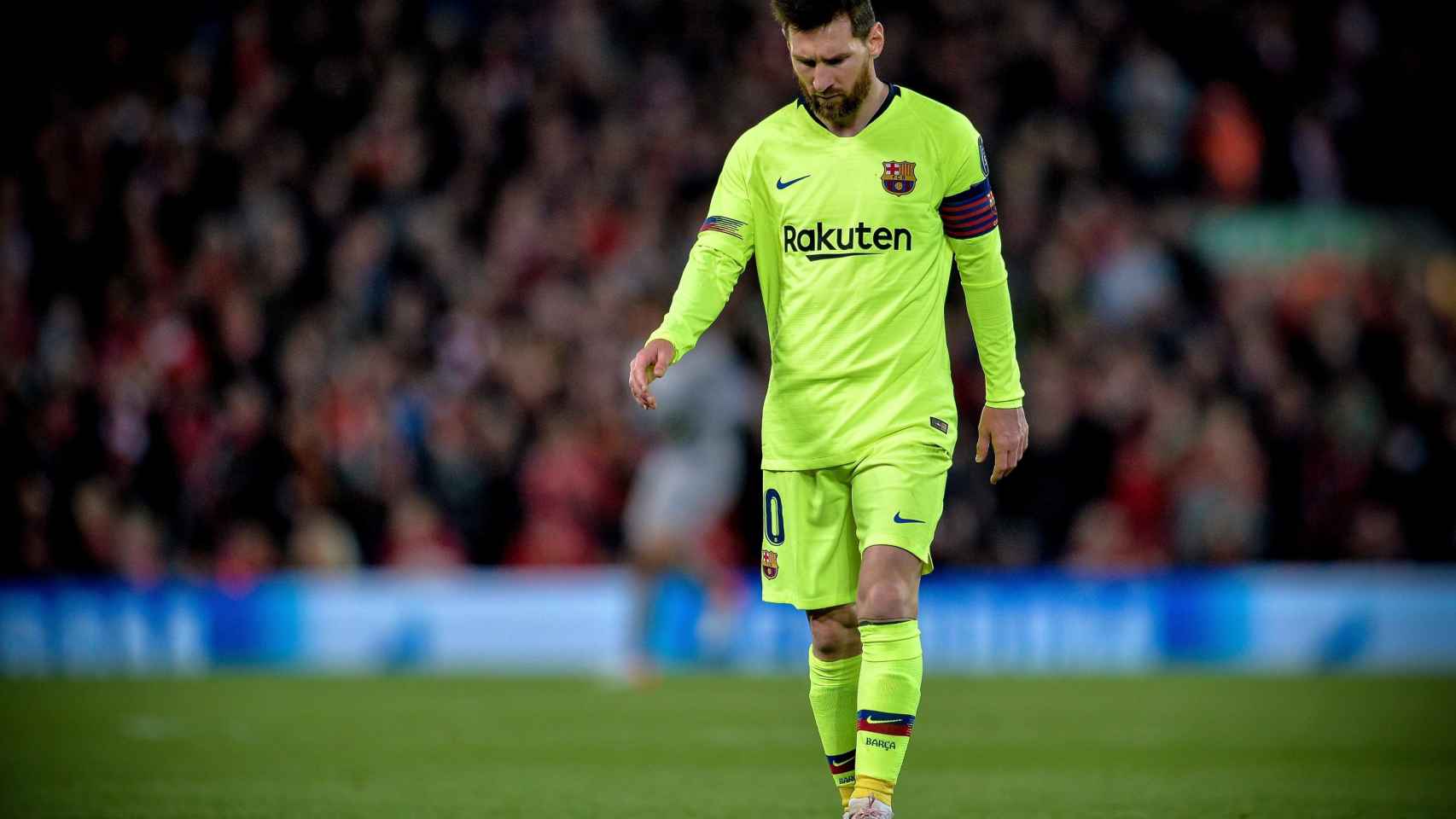 Una foto de Messi durante el Liverpool - Barça / EFE