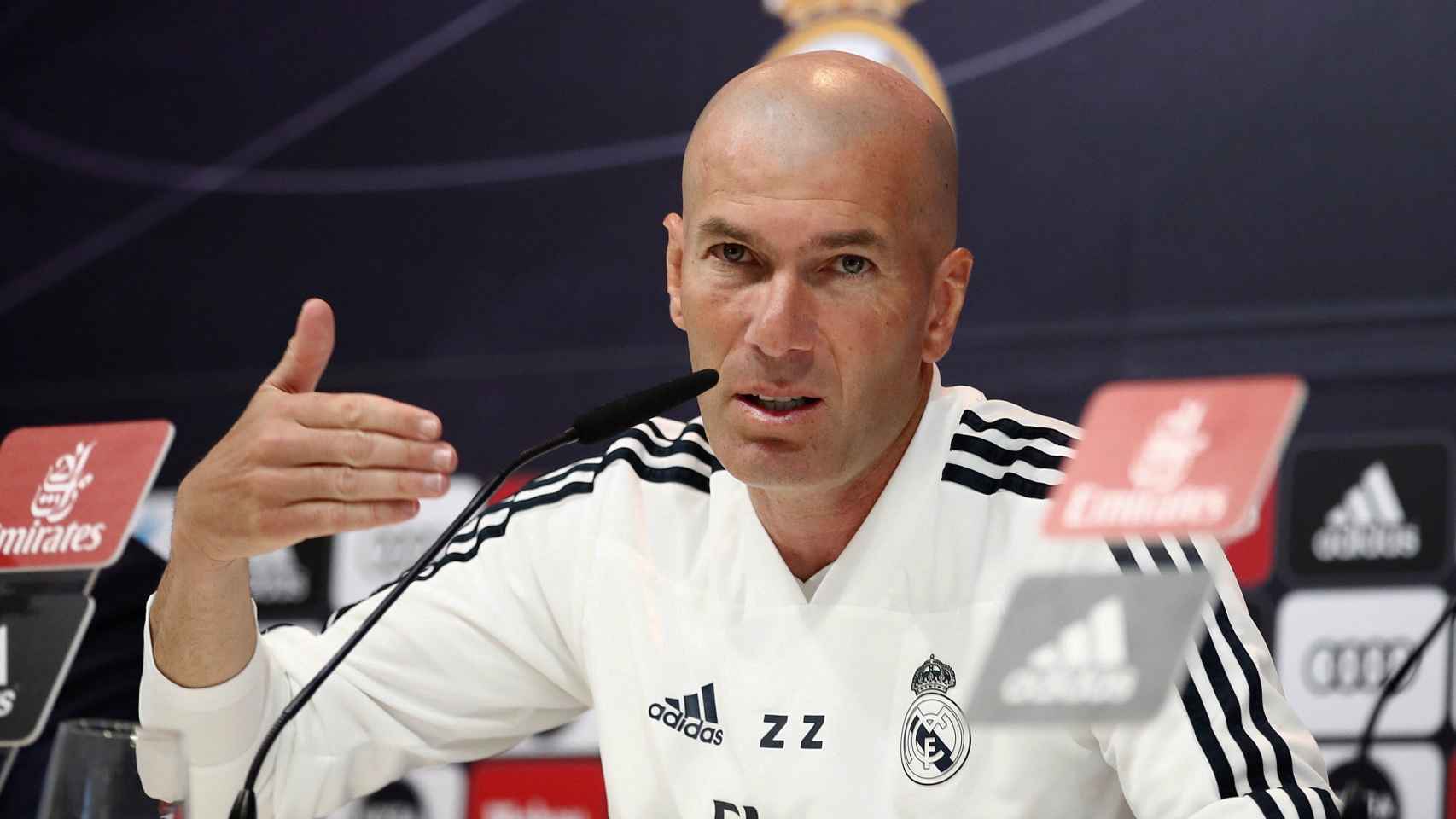 Una foto de Zinedine Zidane en rueda de prensa / EFE