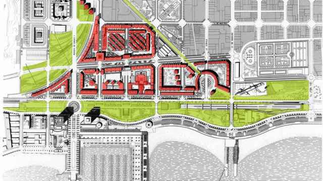 Plano de la Villa Olímpica, el Puerto y el Parque litoral / ESTUDIO MBM