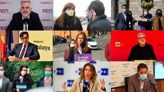 Los candidatos al 14F, en campaña / FOTOMONTAJE DE CG