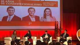 Albert Rivera, Inés Arrimadas y Manuel Valls, en el acto de celebración del Día de la Constitución / CG