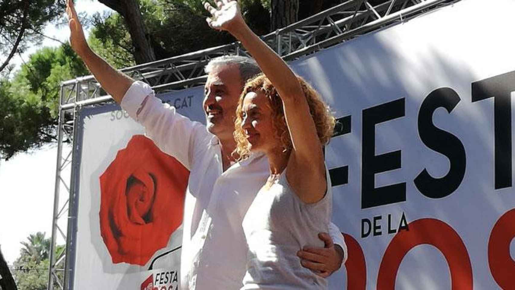 Meritxell Batet y Jaume Collboni en la Fiesta de la Rosa del PSC / PSC