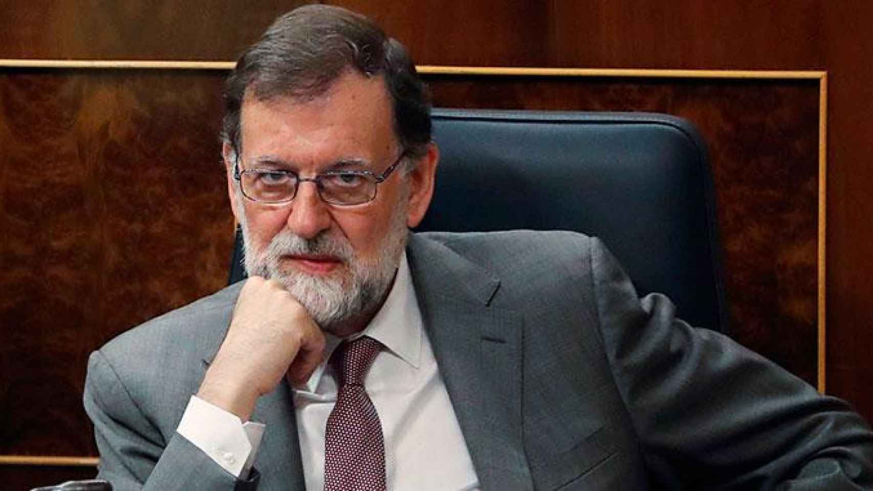 Mariano Rajoy, presidente del Gobierno, durante la sesión de control al Gobierno previa al debate sobre la moción de censura del jueves y viernes / EFE