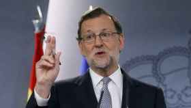 El presidente del Gobierno de España, Mariano Rajoy, durante una rueda de prensa / EFE