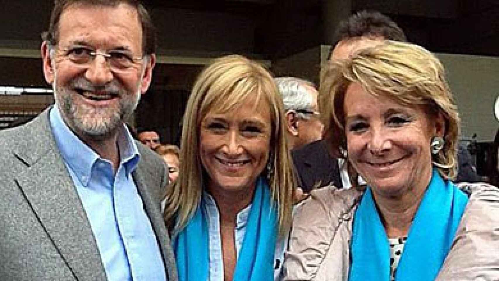 Rajoy, Cifuentes y Aguirre