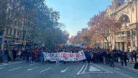 La manifestación del Sepc con unos 1.000 estudiantes, según la Guardia Urbana de Barcelona / EUROPA PRESS
