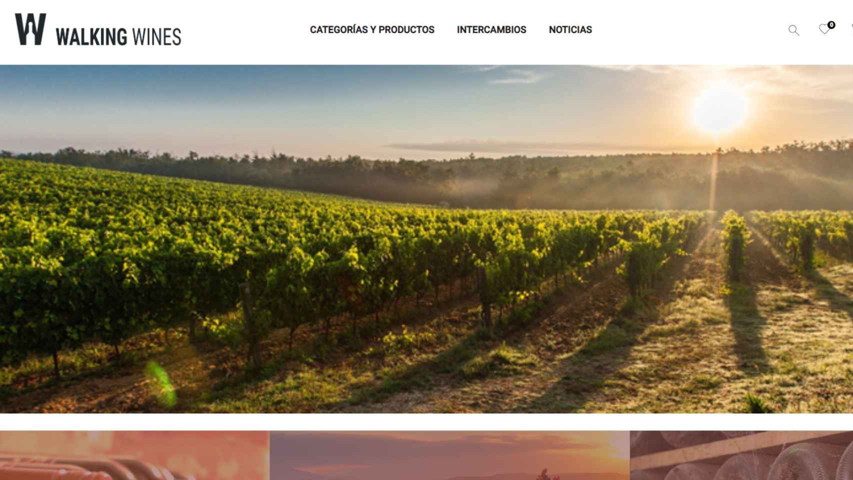 Captura de pantalla de la web de Walking Wines / CG