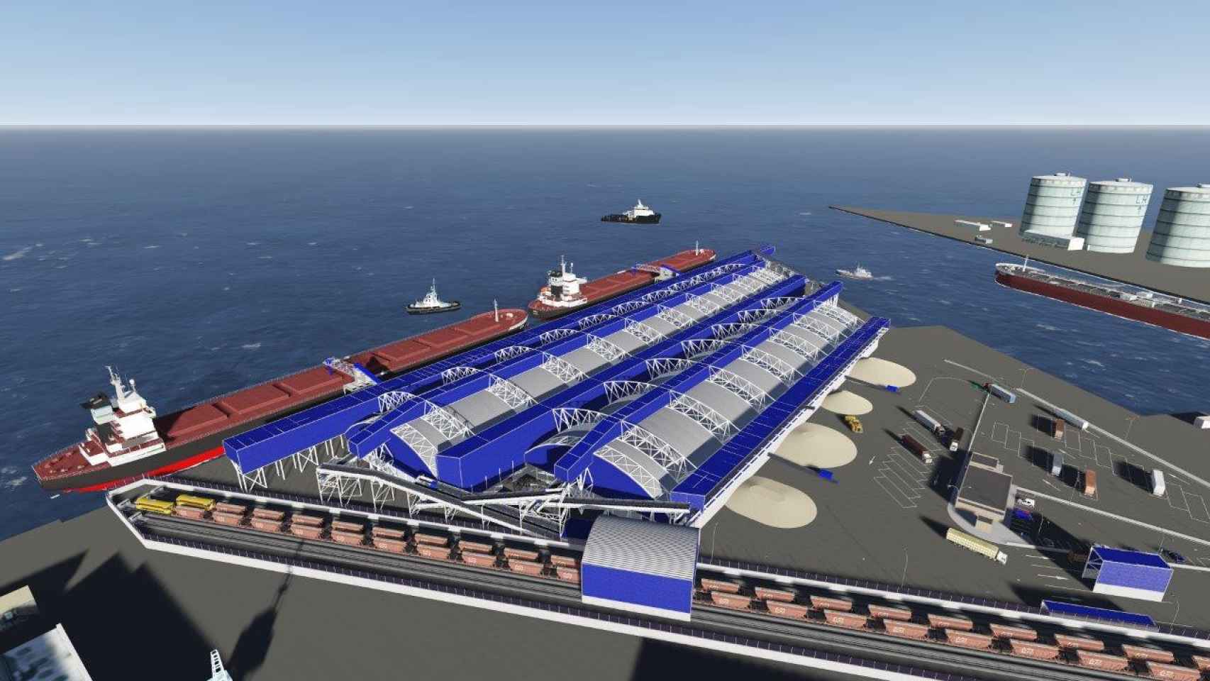 La futura terminal de Iberpotash en el Puerto de Barcelona / ICL Iberia