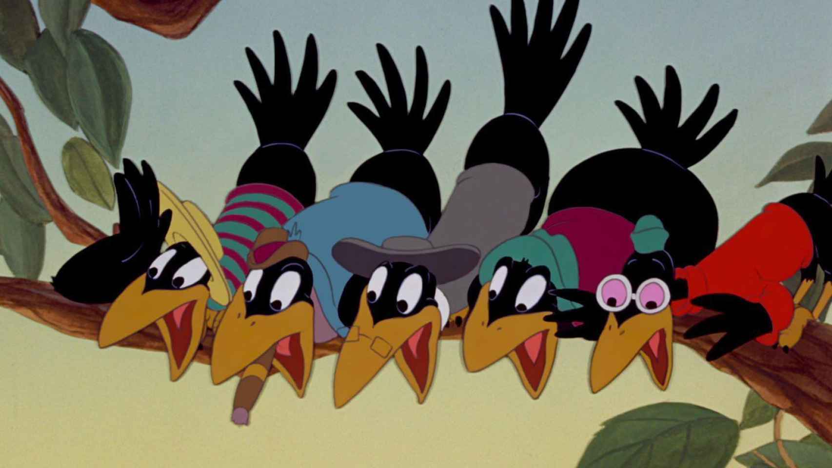 Los conocidos, y polémicos, cuervos del clásico de Disney 'Dumbo' (1941) / DISNEY+