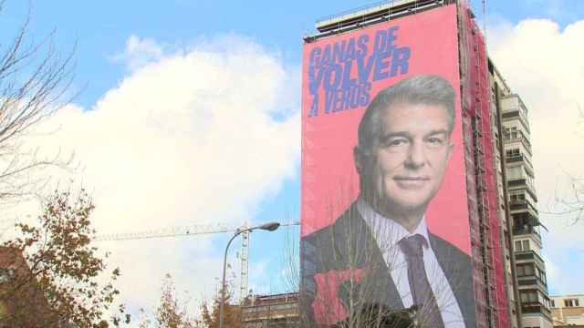 Cartel de Joan Laporta en Madrid / EP