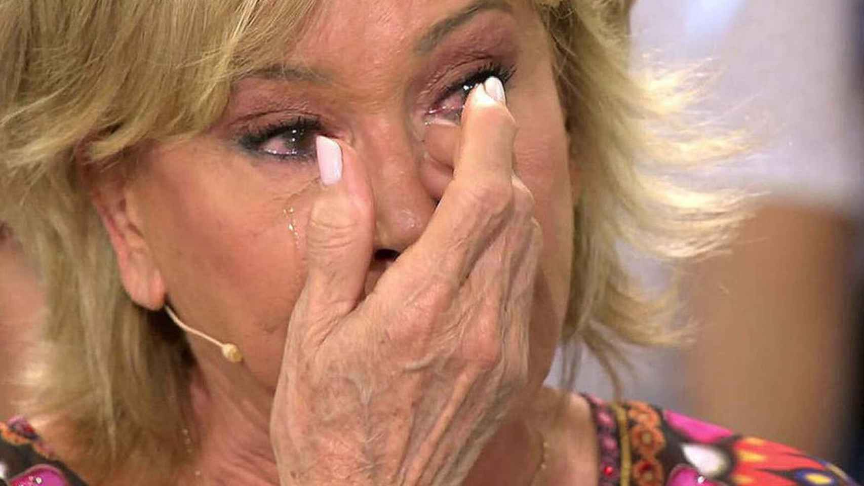 Mila Ximénez llora en 'Sálvame' / MEDIASET