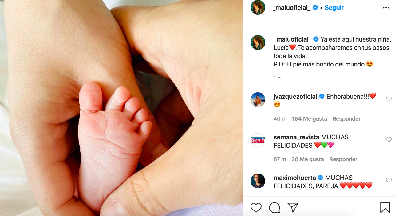 Malú anuncia que se ha convertido en madre de su primera hija, Lucía / INSTAGRAM